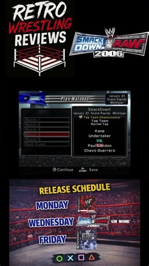 General Manager mode (Smackdown vs. Raw 2006 PS2) #wwe #wrestlingshorts #shorts #retro #retrogaming