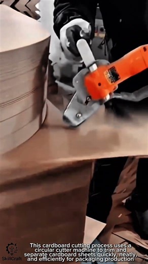 Cardboard Cutting Work Tool Using Circular Cutter Machine #worktool