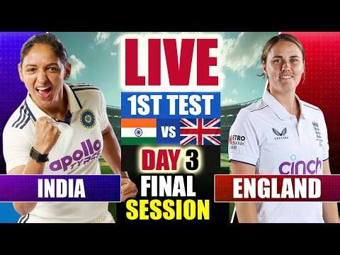 🔴LIVE: IND-W vs ENG-W, DAY 4, 1ST SESSION | India Women vs England Women Live Cricket Match Today
