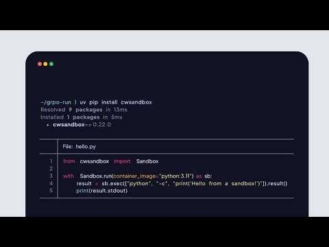 CoreWeave Sandboxes Demo: RL, Agent Tool Use, and Model Evaluation