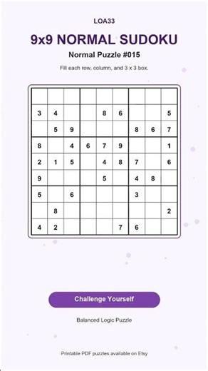 Normal Sudoku Challenge #015