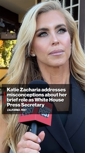 Ousted White House press secretary Katie Zacharia is addressing misconceptions about her five-day tenure in the Trump administration.