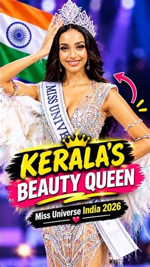 Kerala’s Beauty Queen Won Miss Universe India 2026! 👑🇮🇳 #shorts #beauty #missuniverse