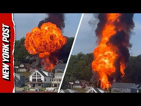Massive Fireball Fills Sky in Pennsylvania, as Explosion Destroys Lakeside Homes
