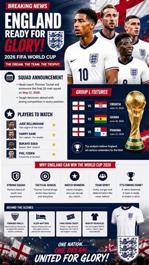 England Ready For Glory! 🏆 Thomas Tuchel's Masterplan for World Cup 2026