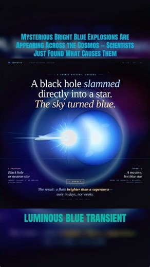 Mysterious Bright Blue Explosions Are Appearing Across the Cosmos — Scientists Just #LFBOT