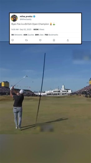 Ryan Fox Has Won The British Open ⛳🏆