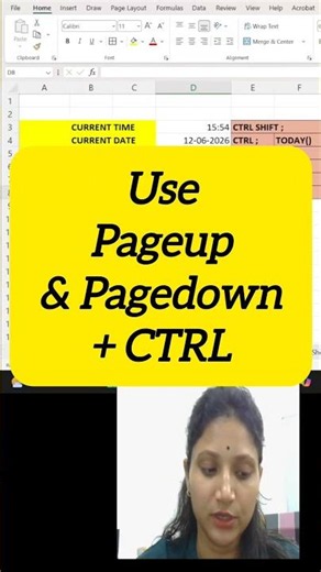 76. Quickly Move across Worksheets and Workbooks in Excel using these two shortcuts 😍 #exceltips