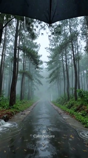 Caught in an Extreme Monsoon Storm in a Pine Forest ⛈️🌲 | POV Rain 4K