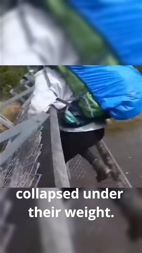 This Bridge Collapsed While They Were Still On It | Near Miss Caught on Camera