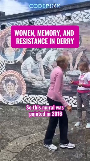 One of the most meaningful parts of visiting Derry has been learning about the role women played throughout Ireland’s long struggle for self-determination.This mural tells stories of courage, community, and resistance, from neighbors protecting one another during raids to women organizing in solidarity with prisoners and preserving the memory of those who lost their lives.History comes alive when you hear it from the people who lived it.