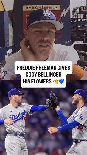 Freddie Freeman gives Cody Bellinger his flowers for becoming an All-Star again this year and says the Dodgers love him:“It’s the never give up. I was there when he started to struggle at the end with us. It’s hard to be consistently good in this game over a long time.”“He’s never been the worst player, tell him to stop saying that.”