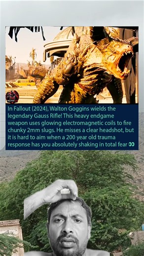 Fallout (2024) Gauss Rifle Explained ⚡ Walton Goggins' Insane Electromagnetic Weapon#shortsvideo