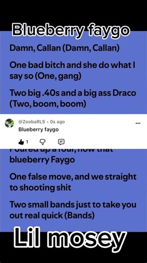 |blueberry Faygo lil mosey|