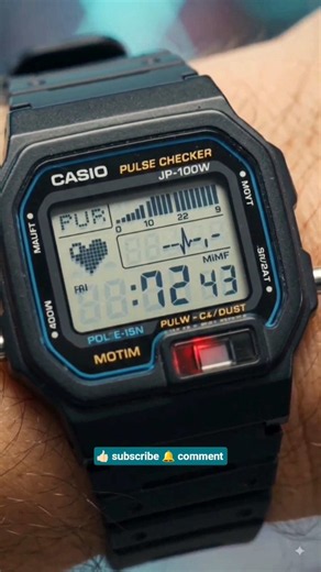 1987 Casio JP-100W Pulse Checker ❤️⌚ | Vintage Tech ASMR #shorts