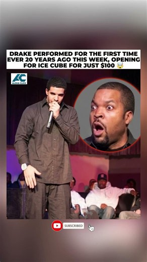 Drake's First Gig Ever Was Opening for Ice Cube — and He Got Paid Just $100 😱💸#drake #shorts
