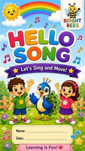 Hello Song for Kids 👋 | Hello Hello | Sing, Move & Learn | Preschool English Song