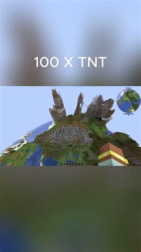 NEW 100X TNT in 1 TNT Minecraft TNT Explosion #shorts #minecraft #tnt