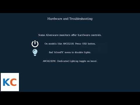 How to Turn On/Off Alienware Monitor Lights – AlienFX/Command Center Control