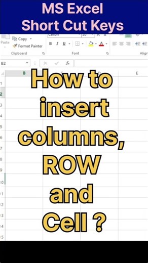 how to insert columns, ROW and Cell in Excel | column kaise insert Kare | ROW kaise insert Kare