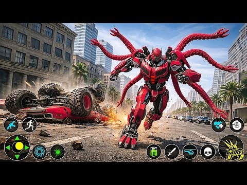 Robot Games 3d 2025 - Flying Robot Car - Monster Truck Transformation Part - Android Gameplay