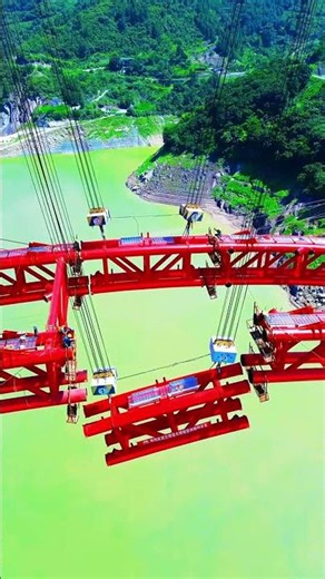 Sanbaxi Bridge Arch Closure, Giant Steel Arch Hoisting Over Reservoir Valley