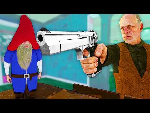 CRAZY Gandpa HUNTS Us Down as Gnomes