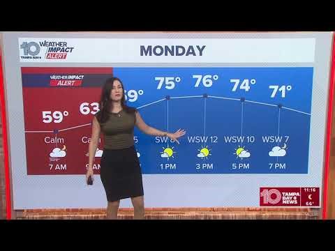10 Weather: Sunday night forecast, Tampa Bay area; Dec. 28, 2025