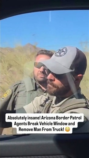 Border Patrol Smashes Truck Window During Arizona Arrest 😳 #BorderPatrol #Immigration #BreakingNews
