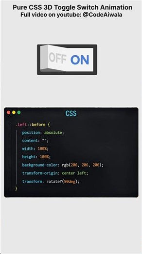 #css #webdesign Create a Premium Toggle Switch Using HTML & CSS #programming #uiux #webdevelopment