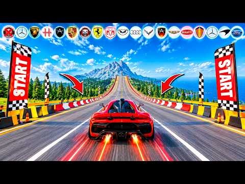 🚗 Insane Bridge Crossing Challenge! 😱 Will They Survive or Fall? 💥 | BeamNG.drive