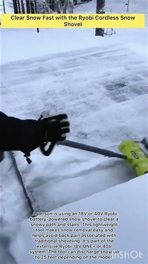 Clear Snow Fast with the Ryobi Cordless Snow Shovel #crafts