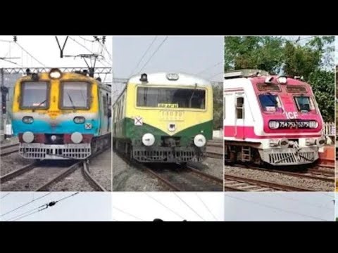 Three Phase Yellow Face EMULocal TrainsArrival & Departure |Indian Railways