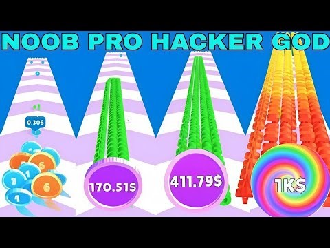 (Lv1-106+)NOOB VS PRO VS HACKER VS GOD in Money Shoot Run