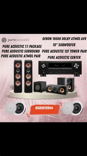 💥 Premium Home Theatre Deal! Pure Acoustics 12F + Denon 1800H 🔊🔥