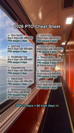 2026 PTO Cheat Sheet
