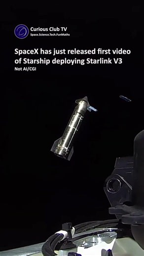 SpaceX has just released the first video Starship deploying operational Starlink V3