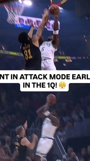 Anthony Edwards in attack mode early vs Cavs
