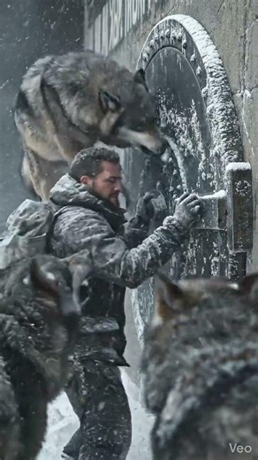 Part#1| Door of Bunker Saves Him From Wolves in the Snow | #shorts #survival