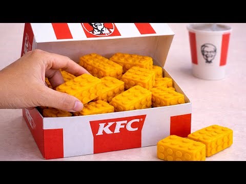 LEGO Fast Food: Extra Crispy KFC Chicken NUGGETS Recipe | Stopmotion Coooking ASMR