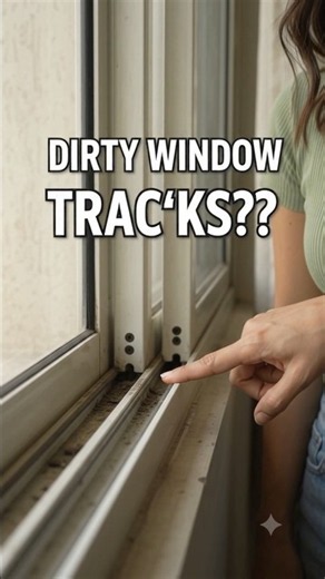 Clean Dirty Window Tracks With an Old Toothbrush! 🧹 #Shorts