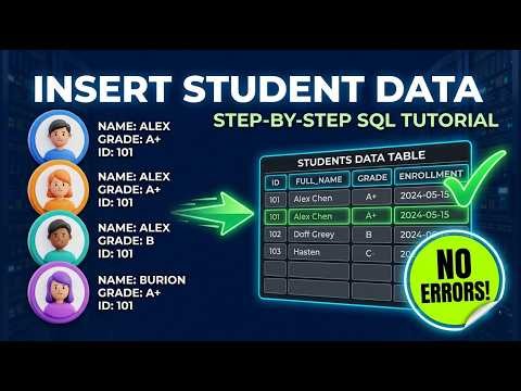 Insert Student Records in SQL | Complete Tutorial