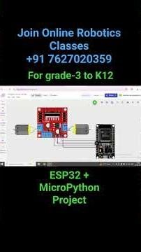 ESP32 Robot Control 🤖 | MicroPython +L298N#arduino#engineeringprojects#youtubeshorts#arduinoproject