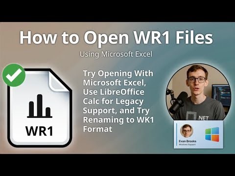 How to Open WR1 Files (Microsoft Excel)