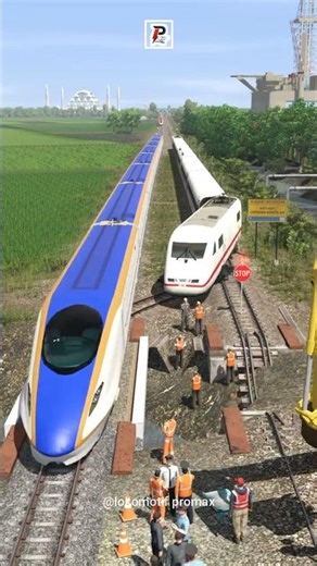 Many High Speed Trains Passed a Train Switching Tracks #railroad #railtrack #railway #train #shorts