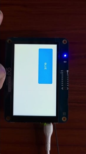 Arduino GIGA wifi touch screen demo with RGB #arduino #arduinoproject#giga display