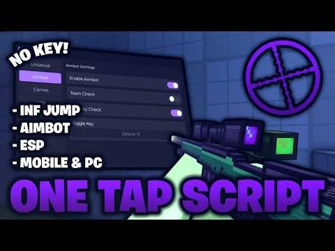 [New🎯] One Tap Script – Aimbot, ESP, Inf Jump & More! (Mobile & PC) ROBLOX *NOKEY* Pastebin