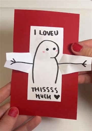 DIY Valentines gift idea 💌 3D pop up hug card tutorial #valentinesday #handmadecard #giftideas #valentinesdaygift #lastminutegift