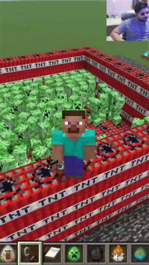 100 CREEPERS VS 200 TNT VS STEVE #youtubeshorts #minecraft #shorts