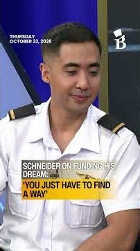 Zedric Von Bustos Schneider on finding ways to fund his pilot training